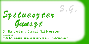 szilveszter gunszt business card